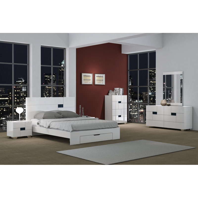 Orren Ellis Hailee Platform Solid Wood 4 Piece Bedroom Set & Reviews Wayfair